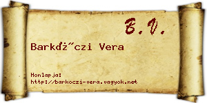 Barkóczi Vera névjegykártya