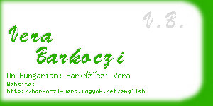 vera barkoczi business card